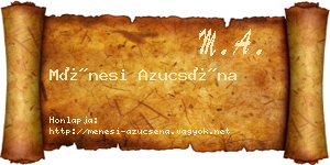 Ménesi Azucséna névjegykártya